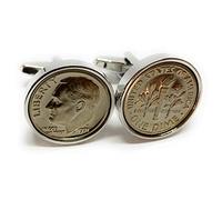 Premium 1971 American Dime for a 55th Birthday or Anniversary cufflinks