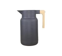Premium 1L Glass Lined Insulated Water Bottle With Smooth Wooden Handle For Hot And Cold Beverages