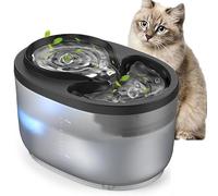 Premium 2.3L Cat Water Fountain with LED Light - Automatic Drinking Water Bowl & Dispenser for Cats and Dogs