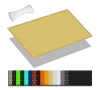 Premium 2.4x2.5m Recle Sun e Sail - 98% UV Protect, Waterproof Canopy for Patios, Gardens & Yards - Includes Mounting Ropes - Ele Cream Color