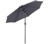 Premium 2.7M Patio Umbrella - Sunshade, Tilt Function, Aluminium, Charcoal Grey
