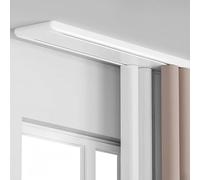 Premium 2.7m White Aluminum Double Row Silent ain Track - Ideal for Room Dividers Valances & Ceiling Applicats - Easy Installat t for Home Décor