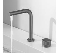 Premium 2-Hole Bathroom & Kitchen Faucet - Hot & Cold Mixer Elegant Design for Sinks Bars & Prep Areas - & Easy to Install