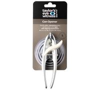Premium 2-in-1 Manual Can Opener - Taylors Eye Witness, Easy to Use Tin Opener, Kitchen Gadget Made with Built-in Bottle Opener, Sturdy Zinc Aluminum Construction with Silver & White Colouring