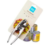Premium 2-in-1 Manual Can Opener - Taylors Eye Witness, Easy to Use Tin Opener, Kitchen Gadget Made with Built-in Bottle Opener, Sturdy Zinc Aluminum Construction with Silver & Chrome Colouring