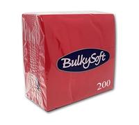 Premium 2-Ply Red Paper Serviettes 200pcs 33x33cm Luncheon Serviettes Disposable Strong Table Napkins for Dining, Parties & Events, Absorbent Dinner Serviettes