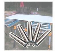 Premium 2" Stainless Steel Conveyor Rollers - Set of 5 for Woodworking Table Saw Outfeed DIY ProjectsL250MM Heavy-Duty Design for Smooth Material Handling