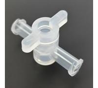 Premium 2-Way Stopcock with Female Connections, Pack of 50 - Grade PP for Laboratory and Industrial Use