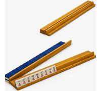Premium 20 Inch Wooden Mahjong Racks Pushers (4-Pack) Extra Long Solid Wood Mahjong Tile Holders, Compatible with The Mahjong Line & Oversized Modern Sets, Luxury Hardwood Racks for American Mah Jongg