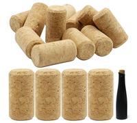 Premium 20 Pcs Wooden Corks - Straight, Leakproof, 21mm Diameter, 38mm Length, Ideal for Wine & Beer Bottles, DIY Decorations
