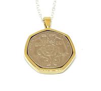 Premium 2000 Original 20p for a 26th birthday/Anniversary Pendant ideal for a 26th birthday GLD