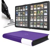 Premium 2000 Pocket Card Binder - 20 Pocket Trading Card Binder with Sleeves Fits 2000 Cards, Ringless Card Album for TCG - Model A，Classic Purple