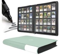 Premium 2000 Pocket Card Binder - 20 Pocket Trading Card Binder with Sleeves Fits 2000 Cards, Ringless Card Album for TCG - Model A，Asakusa Green