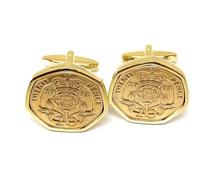 Premium 2003 Original Gold Plated 20p for a 22nd birthday/Anniversary Cufflinks ideal for a 22nd birthday GLD