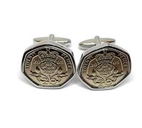 Premium 2005 20p 21st wedding Anniversary 21 year birthday/Anniversary 2005 Coin cufflinks SLV