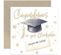 Premium 2025 Graduation Card for Son or Daughter - Class of 2025 - Well Done You, So Proud - University, High School, College, Apprenticeship - Grandson, Granddaughter, Brother, Sister - Blank Inside