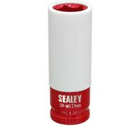 Premium 21mm Alloy Wheel Impact Socket - 1/2 Inch Drive With Rim Protect Sleeve