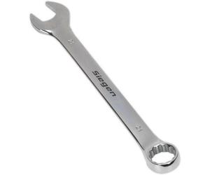 Premium 21mm Hardened Steel Combination Spanner - Polished Chrome Vanadium Wrench