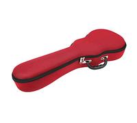 Premium 23/24 Inch Ukulele Backpack Case with Double Zippers, Detachable Strap & Sturdy for Soprano Concert Ukes, Red Travel Bag