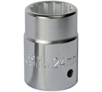 Premium 24mm Forged Steel Drive Socket - 3/4 Inch Chrome Vanadium Tool