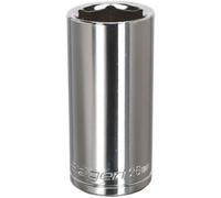 Premium 26mm Chrome Plated Deep Drive Socket - 1/2" Square Drive High Grade Carbon Steel Tool