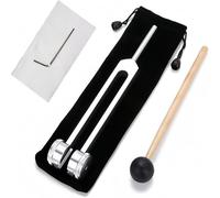 Premium 28hz Tuning Fork Set For Sound Healing - Aluminium Forks With Silicone Hammer & Bag - Ideal For Wellness, Meditation, Therapy & Vibrational Healing silvery 21.6 * 4.2cm