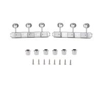 Premium 3-per-side On-a-Plate 3x3 Vintage Guitar Tuners Tuning Machines Tuning Keys for Gibson/Epi LP JR Metal Oval Button Chrome