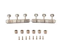 Premium 3-per-side On-a-Plate 3x3 Vintage Guitar Tuners Tuning Machines Tuning Keys for Gibson/Epi LP JR Metal Oval Button Aged Relic Nickel