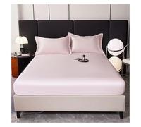 Premium 3-Piece Fitted Sheet Set With Pillowcases, Deep Pocket Design Bedding For Secure Comfort(White pink,180 * 200cm/71 * 79in)