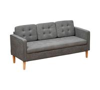 Premium 3-Seater Sofa with Hidden Storage- Button-Tufted, High-Quality Fabric, R