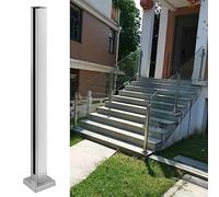 Premium 304 Stainless Steel Glass Balustrade Railing Post Kit - Modern Deck and Stair Guardrail System(Shallow Grey,Height 70cm)
