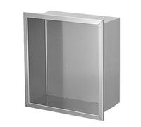 Premium 304 Stainless Steel Shower - Waterproof Recessed Alcove Shelf for Bathroom Ideal for Shampoo & Toiletries Storage Silver Finish (38.5x12x38.5CM)