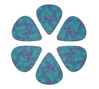 Premium 351 Shape Plectrums 6-Pack Beautiful Sparkling Mermaid Scales Print, Guitar Picks for Electric, Bass & Acoustic, Professional Grade 0.46-0.96mm