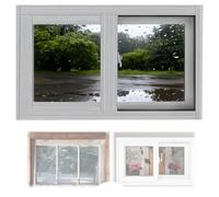 Premium 36"x12" White Vinyl Sliding Window - Energy-Efficient Replacement for Basement Shed Bathroom - Soundproof & Thermal Insulation for Ultimate Comfort & Energy Savings