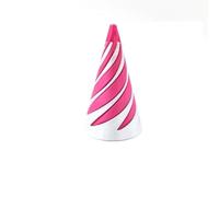 Premium 3D Impossible Cone, Spiral, Pyramid Fidget, Spiral Cone, Illusion Fidget Toy, Anti-Stress Toy (Pink-White)