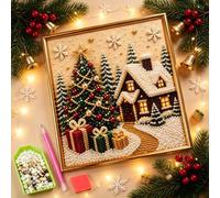 Premium 3D Pearl Christmas Wall Art Kit, DIY Pearl Bead Art Craft, C