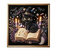 Premium 3D Pearl Dark Gothic Diamond Painting Art Kit, with Frame| Diamond Painting Kit with Frame for Adults, DIY Special Shape Diamond Art Kits for Beginners, Home Decor and Gifts