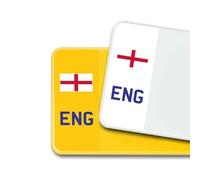Premium 3M Vinyl Stickers for UK Car Number Plates Decorative Purposes - England (Cross of St George) - Bubble-Free & Easy Application - Set of 2 (Front & Rear) (ENG, Neutral)
