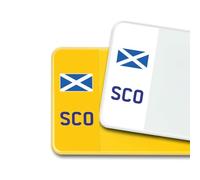 Premium 3M Vinyl Stickers for UK Car Number Plates Decorative Purposes - Scotland (Cross of St Andrew) - Bubble-Free & Easy Application - Set of 2 (Front & Rear) (SCO, Neutral)