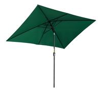 Premium 3x2m Patio Parasol - Tilting, Crank, 6 Ribs - Sun Shade, Garden Green -