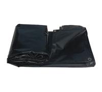 Premium 3x4m Black Tarpaulin - 600g/m² Heavy-Duty Waterproof UV-Stabilized Tear-Resistant Cover with 50cm Eyelets for Garden Furniture Pool Car Wood Truck Boat