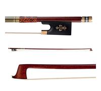 Premium 4/4 Full-Size Violin with Pernambuco Stick, Black Ebony Frog, and Horsetail Hair, 74.5cm, 72g