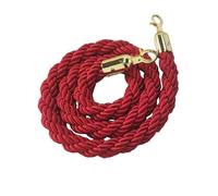 Premium 4.6ft Outdoor Hemp Rope & Indoor VIP Queue Barrier with D Hook - Ideal for Red Carpet Events, Restaurants, and Movie Theaters