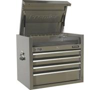 675 x 460 x 565mm PREMIUM Stainless Steel Topchest Tool Chest - 4 Drawer Storage