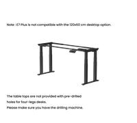 Premium 4-Leg Standing Desk Black steel