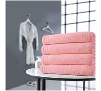 GC GAVENO CAVAILIA Premium 4 Pack Wilsford Bath Sheet 450 GSM Super Soft Absorbent Egyprian Cotton Sheets Set, 75x135 Cm, Blush Pink