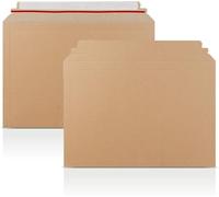Premium 400gsm Rigid Book Mailers - Heavy Duty Cardboard Envelopes | Bend-Proof, Self-Seal, Eco-Friendly Packaging for Books, Documents & Media | Protective Kraft Mailers for Safe Shipping (50)