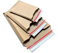 Premium 400gsm Rigid Book Mailers - Heavy Duty Cardboard Envelopes | Bend-Proof, Self-Seal, Eco-Friendly Packaging for Books, Documents & Media | Protective Kraft Mailers for Safe Shipping (20)