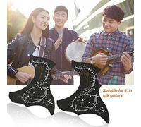 Premium 41-Inch Folk Guitar Pickguard Set - 2-Piece Self-Adhesive Scratchplate with Elegant Pattern Easy Peel-and-Stick Application Protective & Deco