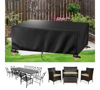 Premium 420D Waterproof Outdoor Fur CoversRattan Sofa Table & Chair Set Protector Du 260x140x85cm Double Stitching for Garden Use